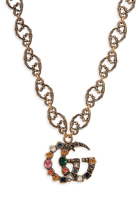 gucci crystal necklace free shipping|gucci necklace on sale.